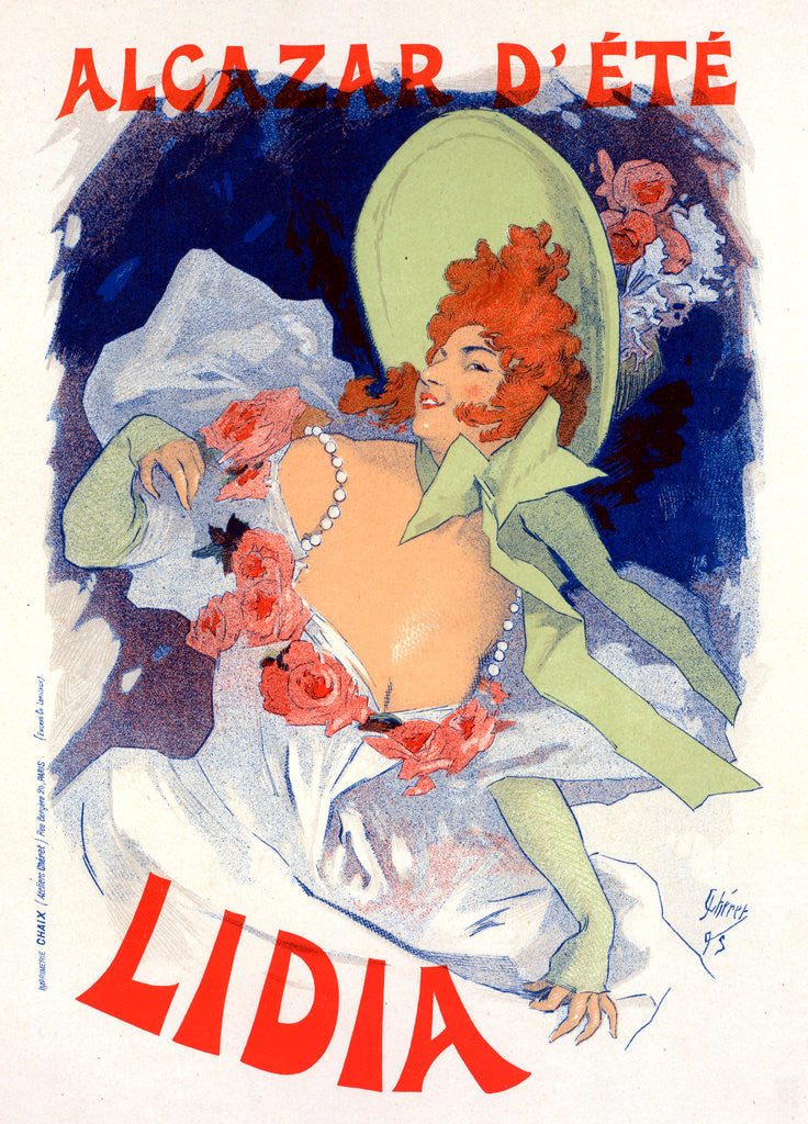 Detail of Poster for l'Alcazar d'Été, Lidia by Jules Chéret