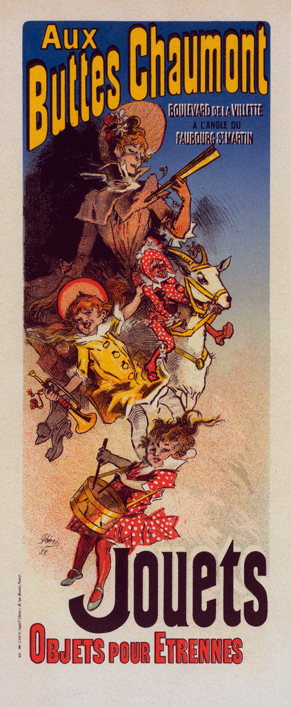 Detail of Poster for Magasin des Buttes Chaumont by Jules Chéret