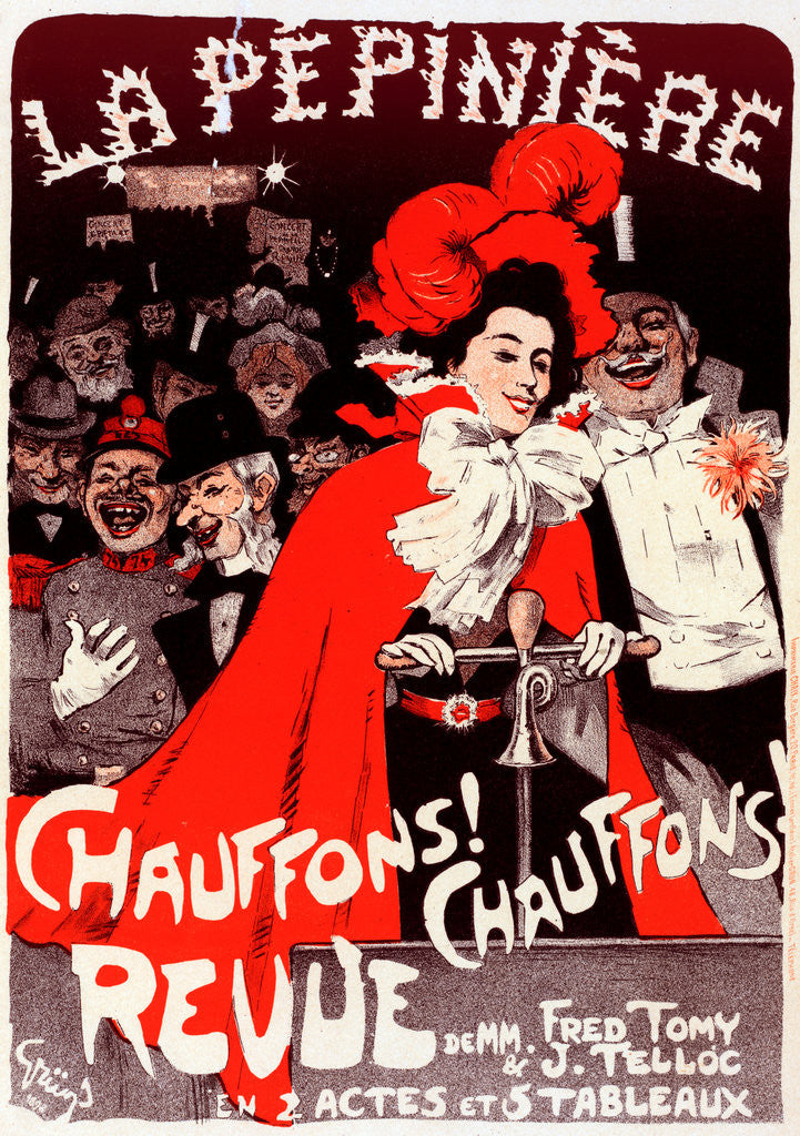 Detail of Poster for the Concert de la Pépinière Chauffons! Chauffons! by Jules-Alexandre Grün