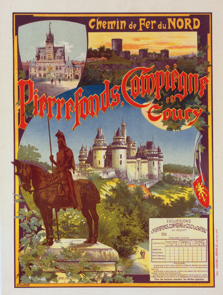 Detail of Poster for la Cie du Nord: Pierrefonds by Gustave Fraipont