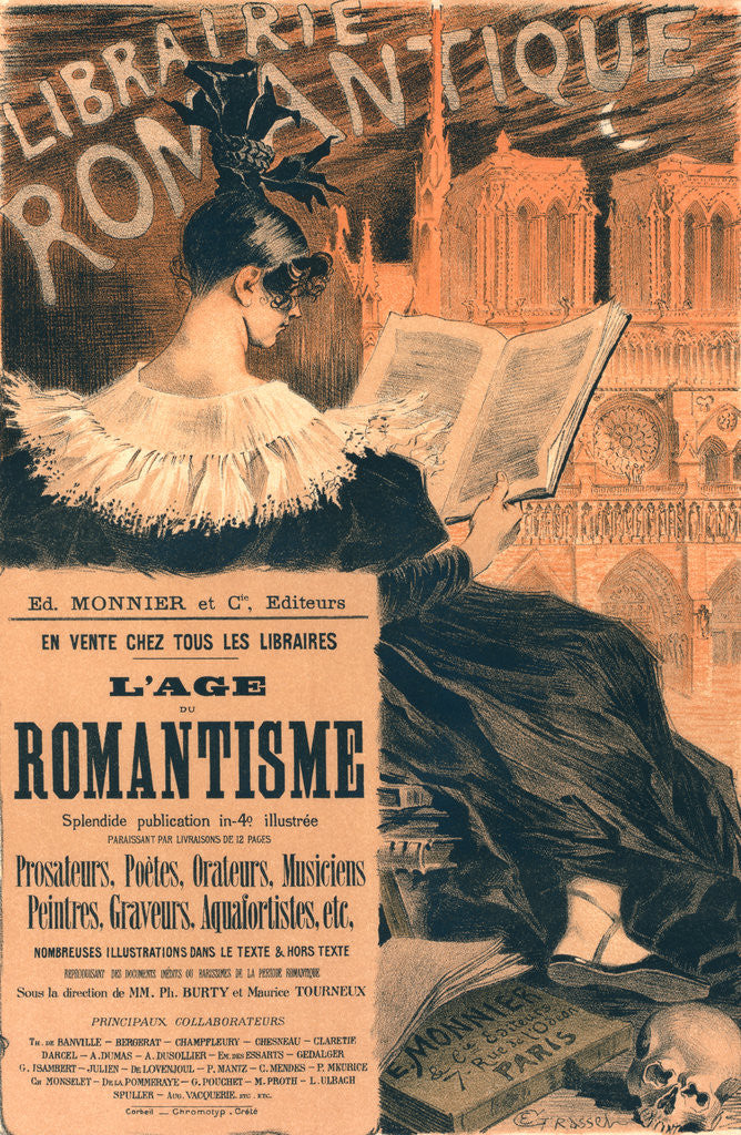 Detail of poster for Librairie Romantique by Eugène Grasset