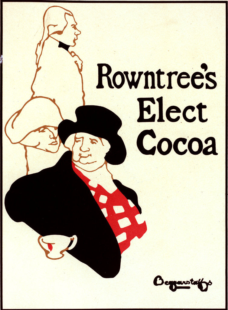 Detail of English poster for Rowntree's Elect Cocoa by James Pryde