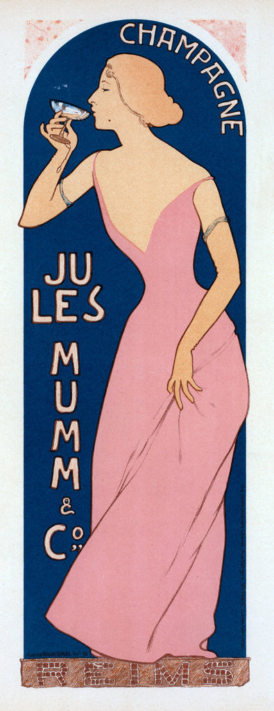 Detail of Poster for Champagne Jules Mumm by Maurice Joseph Réalier-Dumas