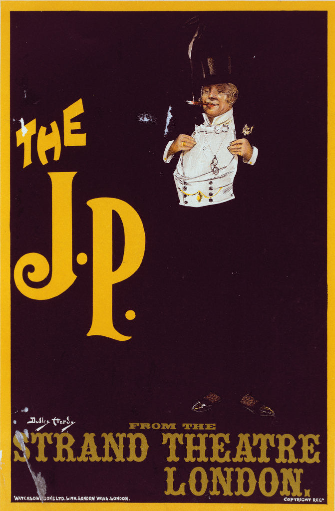 Detail of English poster The J. P. for the Strand Theatre London by Dudley Hardy