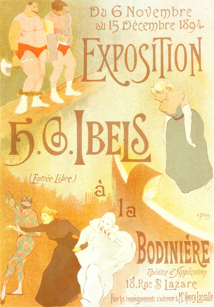 Detail of Poster for l' Exposition de H. G. Ibels, à la Bodinière by Henry Gabriel Ibels