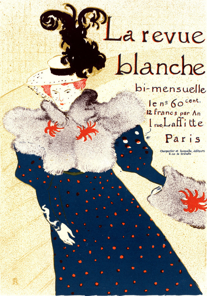Detail of Poster for Revue Blanche by Henri de Toulouse-Lautrec