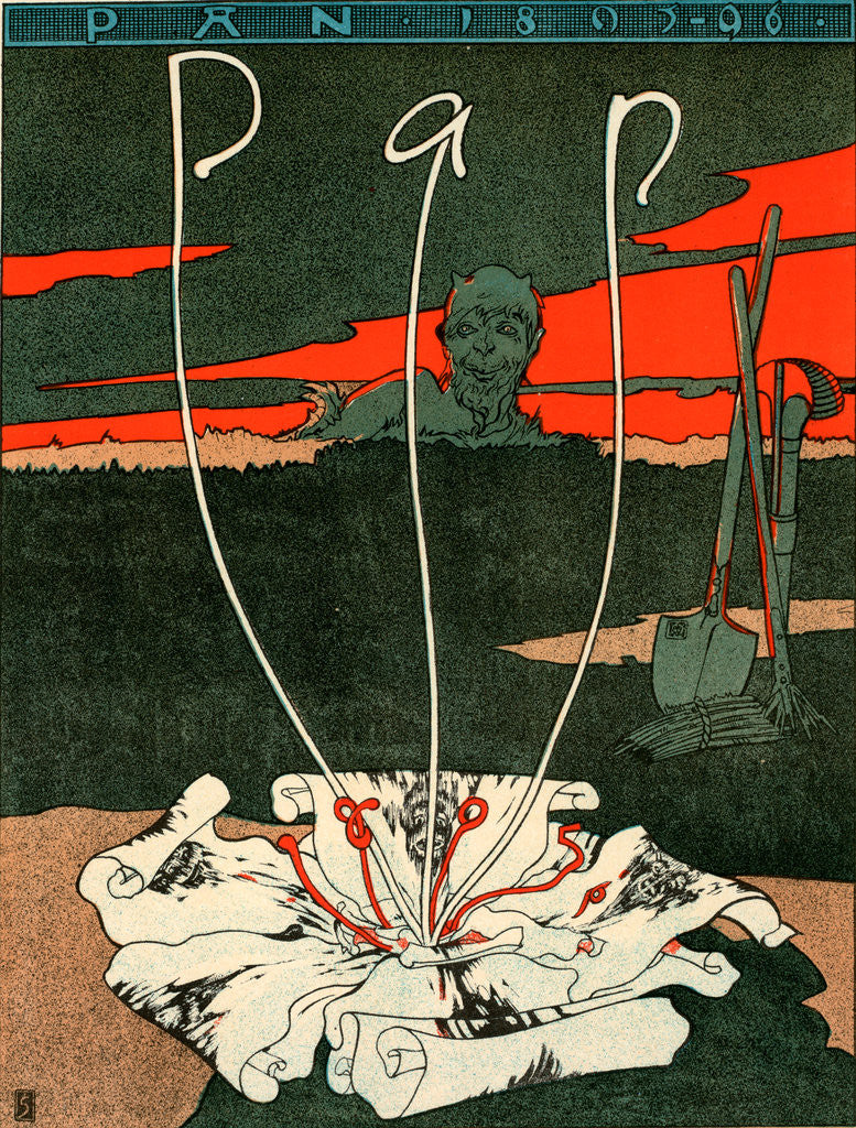 Detail of German poster for the magazine Pan. German artistic review, 1895 by Joseph Sattler