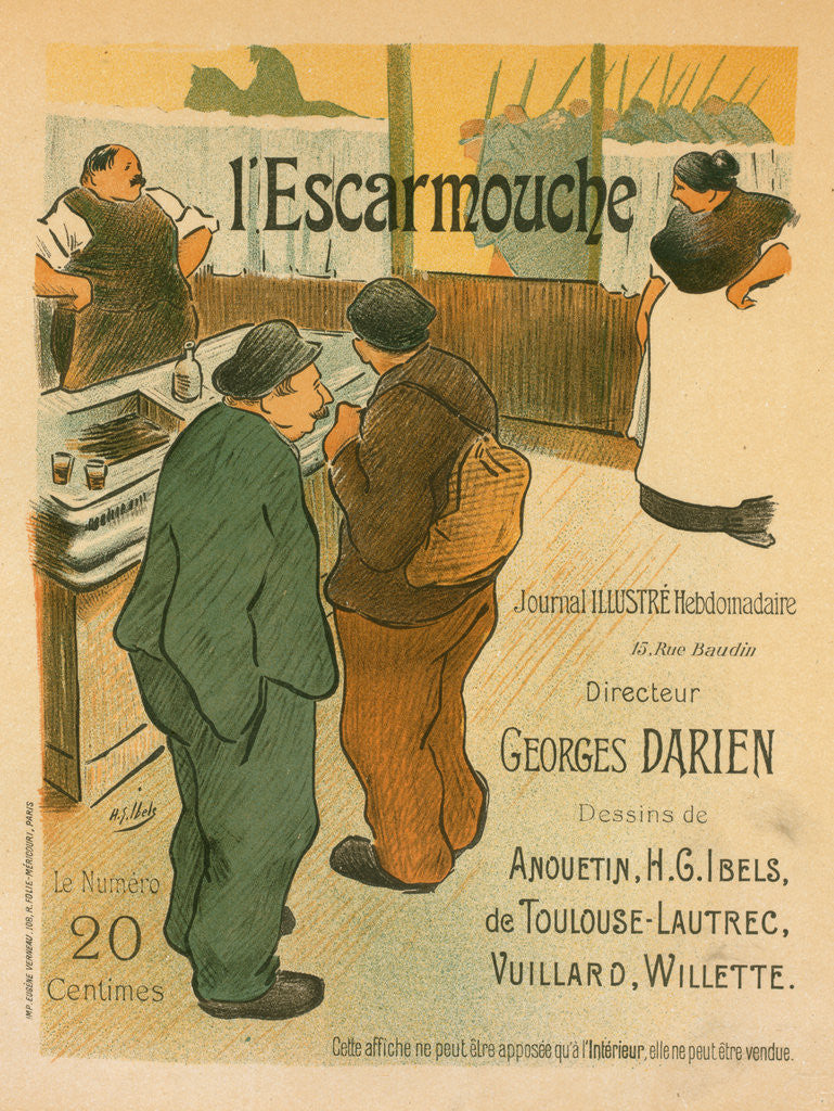 Detail of Poster for le journal illustré l'Escarmouche by Henry Gabriel Ibels