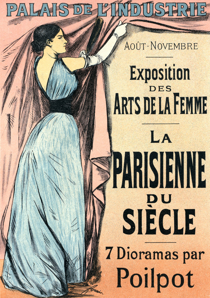 Detail of Poster for l'Exposition des Arts de la Femme (sept dioramas par Poilpot): La Parisienne de Siècle by Jean Louis Forain
