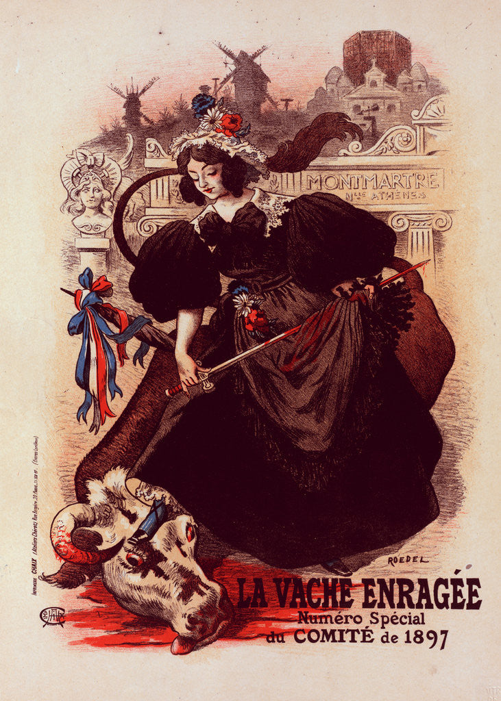 Detail of Poster for Vache enragée by Roedel