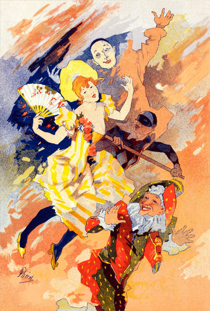 Detail of Poster for La Pantomime by Jules Chéret