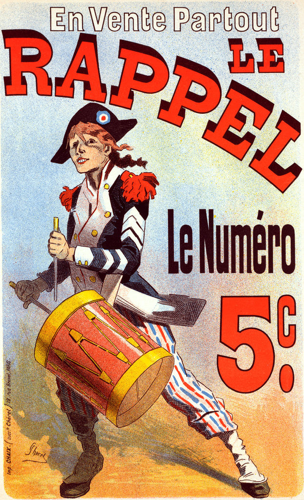 Detail of Poster for le journal Le Rappel by Jules Chéret