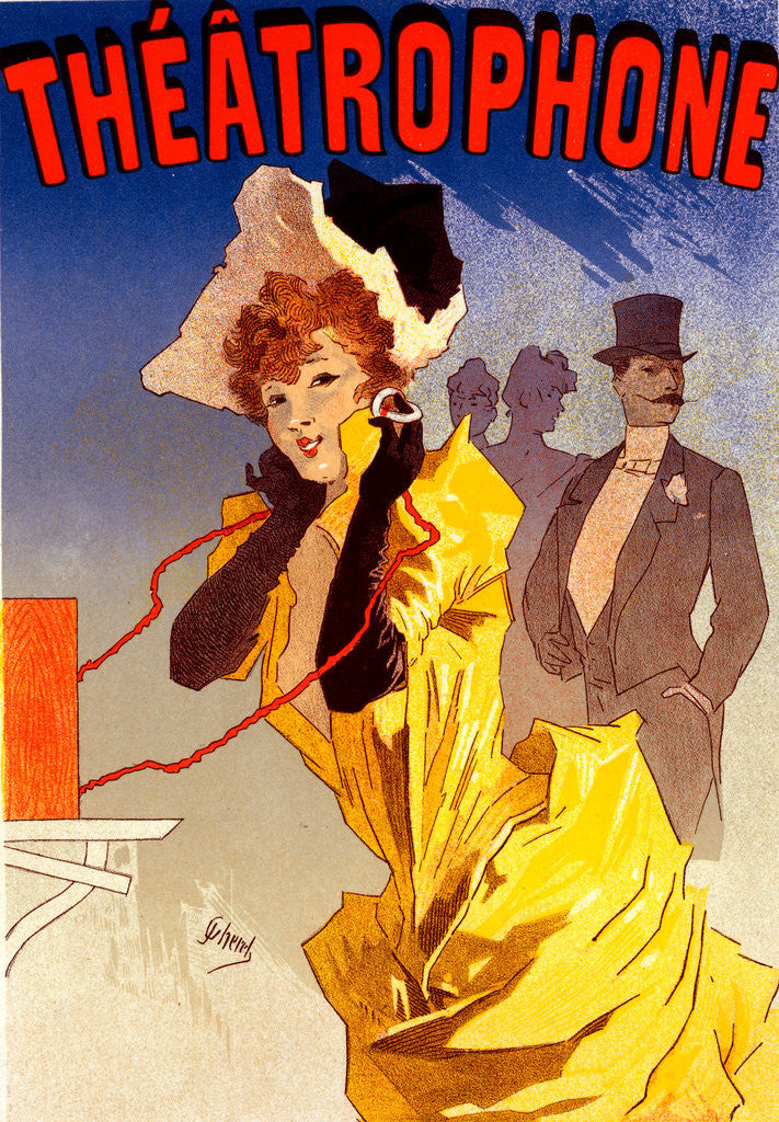Detail of Poster for Théâtrophone by Jules Chéret