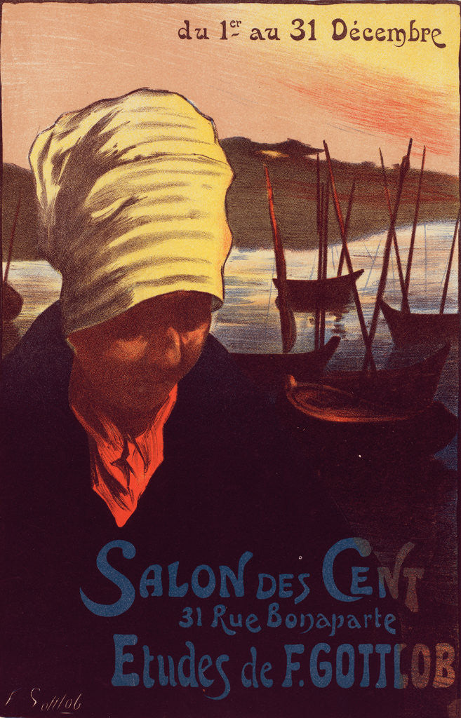 Detail of Poster for le Salon des Cent by Fernand-Louis Gottlob