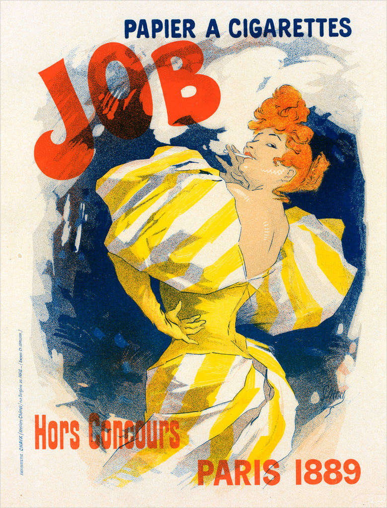 Detail of Poster for Papier à cigarettes Job by Jules Chéret