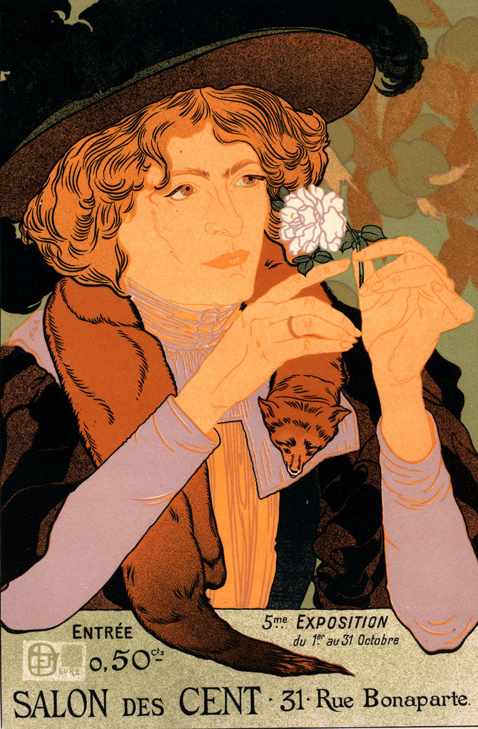 Detail of Poster for le Salon des Cent, 5e Exposition d'Art by Georges de Feure