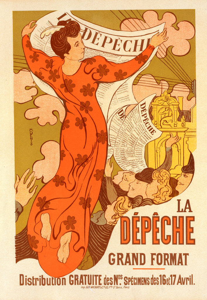 Detail of Poster for la Dépêche de Toulouse by Maurice Denis
