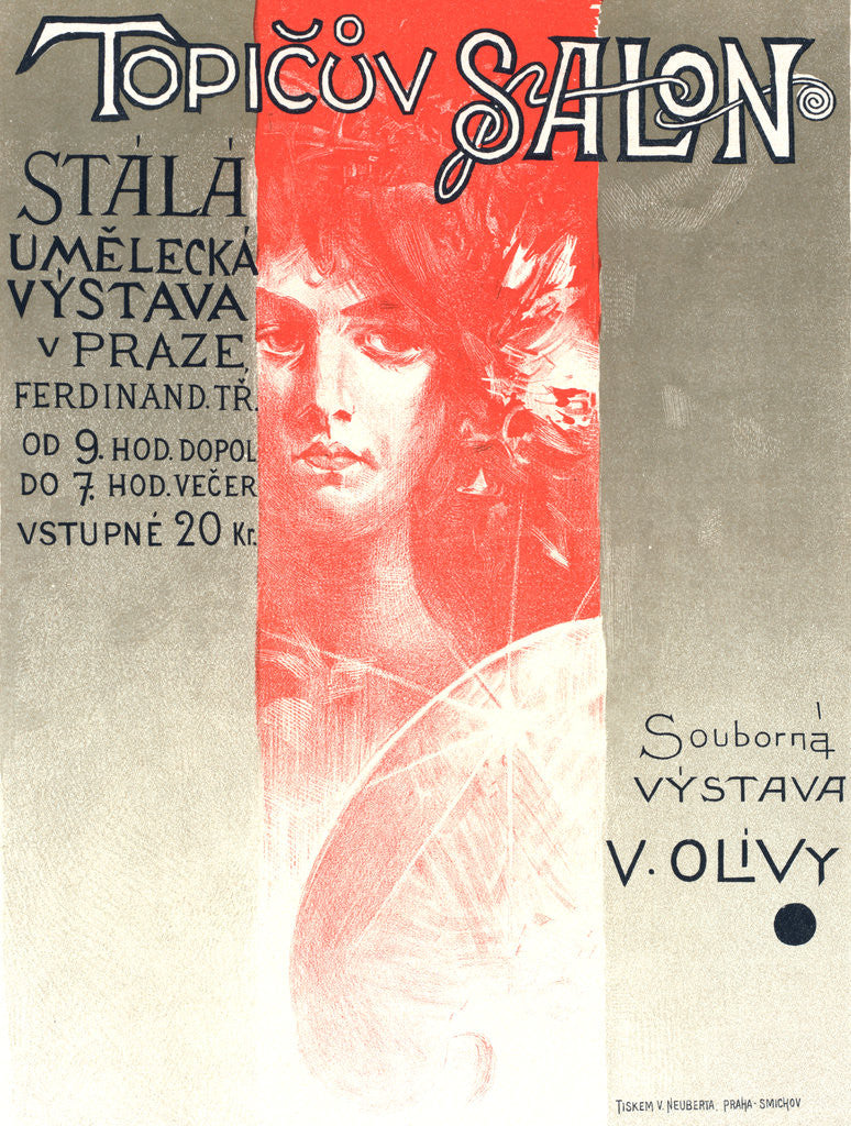 Detail of Poster for an exhibition of the Topic Salon by Viktor Olíva