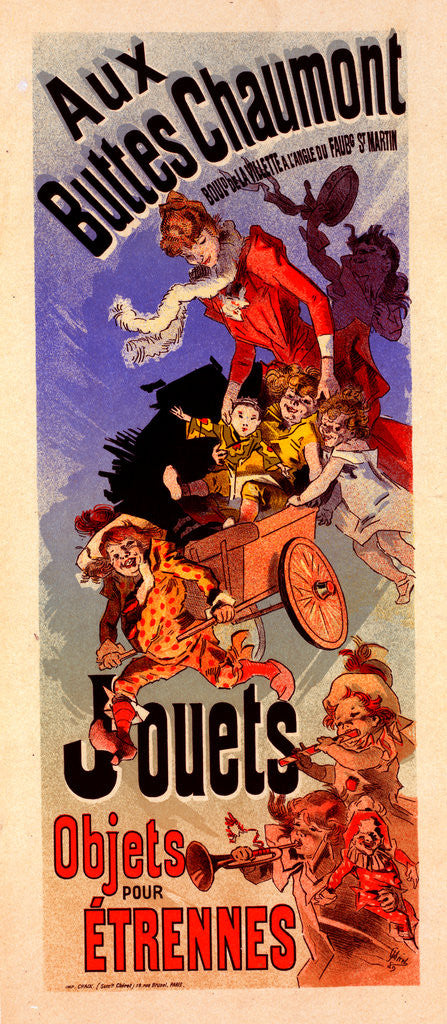 Detail of Poster for Magasin des Buttes Chaumont by Jules Chéret