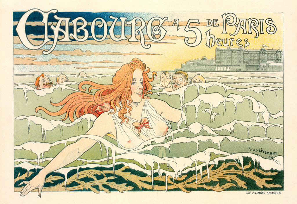 Detail of Belgian Poster for le Casino de Cabourg by Antoine Théodore