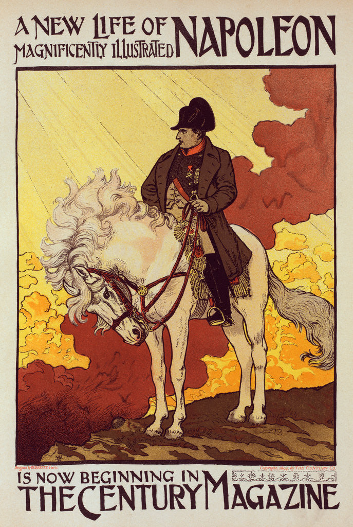 Detail of Poster for The Century Magazine, a new life of Napoleon by Eugène Grasset