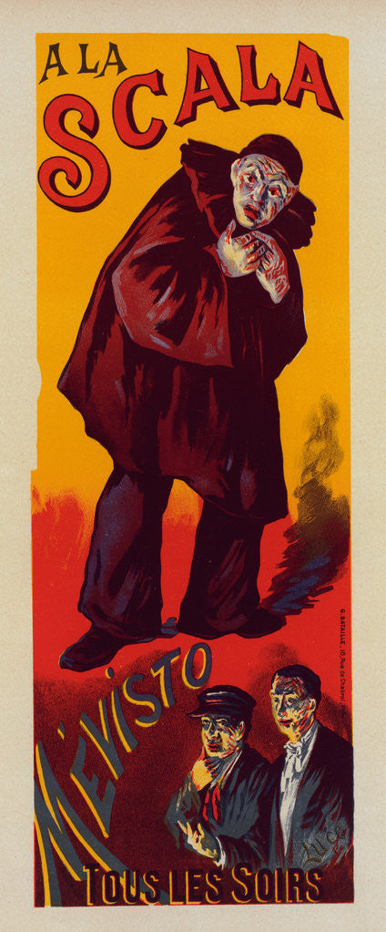 Detail of Poster for les représentations de Mévisto à la Scala by Maximilien Luce