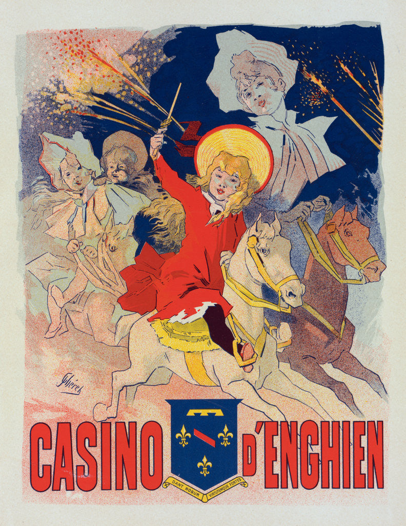 Detail of Poster for le Casino d'Enghien by Jules Chéret