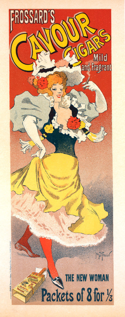 Detail of Poster for a cigar factory, Frossard's Cavour Cigars by Georges Meunier