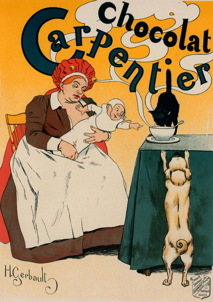 Detail of Poster for le Chocolat Carpentier by Henry Gerbault