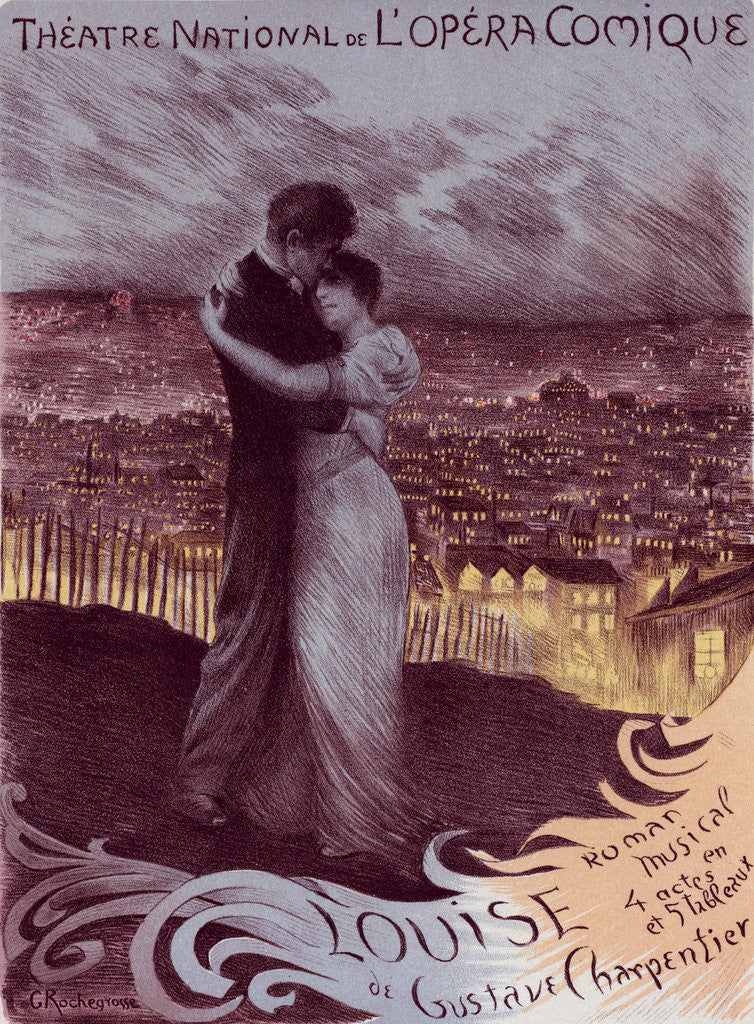 Detail of Poster for l'Opéra-Comique Louise by Georges Rochegrosse