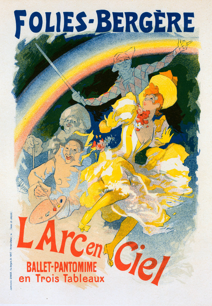 Detail of Poster for l'Arc-en-Ciel, ballet pantomime représenté aux Folies-Bergère by Jules Chéret