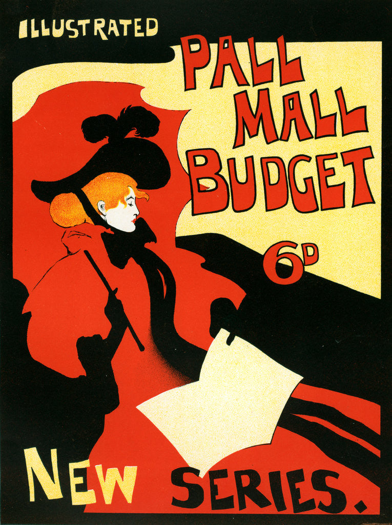 Detail of English Poster for la revue hebdomadaire Illustrated Pall Mall Budget by Maurice Greiffenhagen