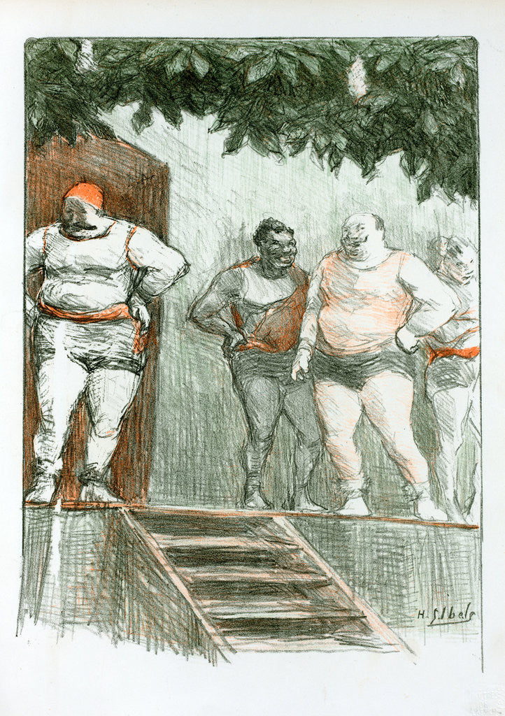 Detail of Original drawing for les Maîtres de l'Poster by Henry Gabriel Ibels