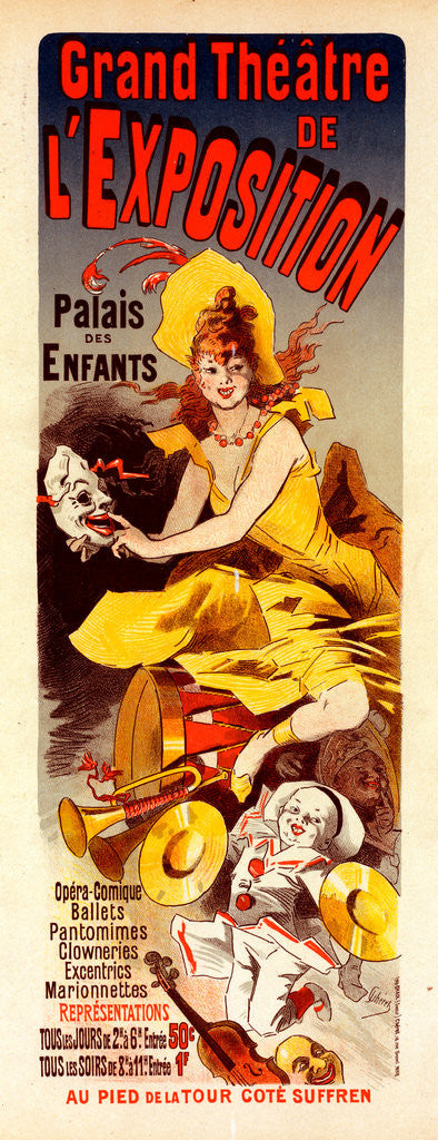 Detail of Poster for Grand Théâtre de l'Exposition by Jules Chéret