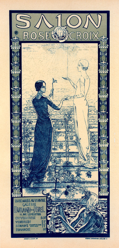 Detail of Poster for le Salon de la Rose Croix by Carlos Schwabe