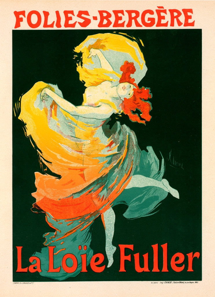Detail of Poster for les Folies-Bergère, la Loïe Fuller by Jules Chéret