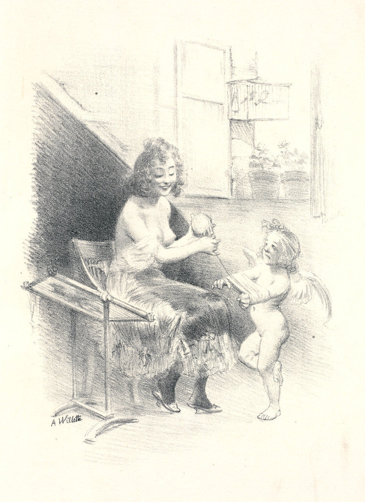 Detail of Impatience, dessins original pour les Maîtres de l'Poster by Adolphe Willette