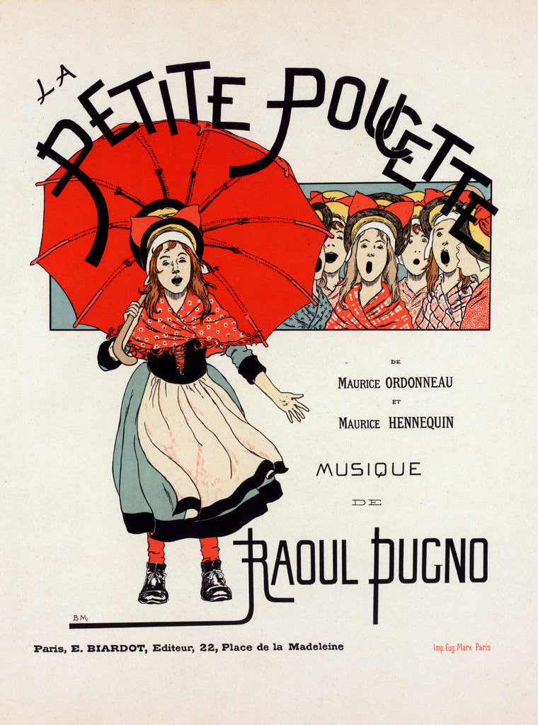 Detail of Poster for l'opérette la Petite Poucette by Louis-Maurice Boutet de Monvel
