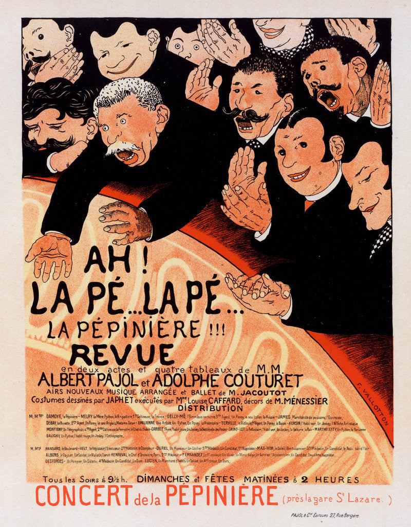 Detail of Poster for la Revue 'Ah! la Pé.. la Pé.. la Pépinière' by Félix Vallotton