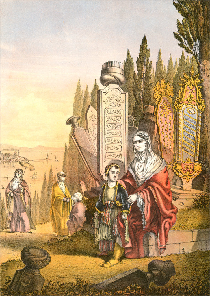 Detail of Turkish and Armenian ladies, woman of Turkey and of Armenia, Travels through Turkey 1862 by Henry J. Van Lennep