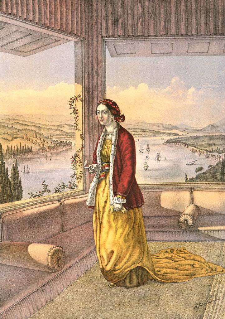 Detail of Armenian lady of Constantinople, Istanbul, Turkey by Henry J. Van Lennep