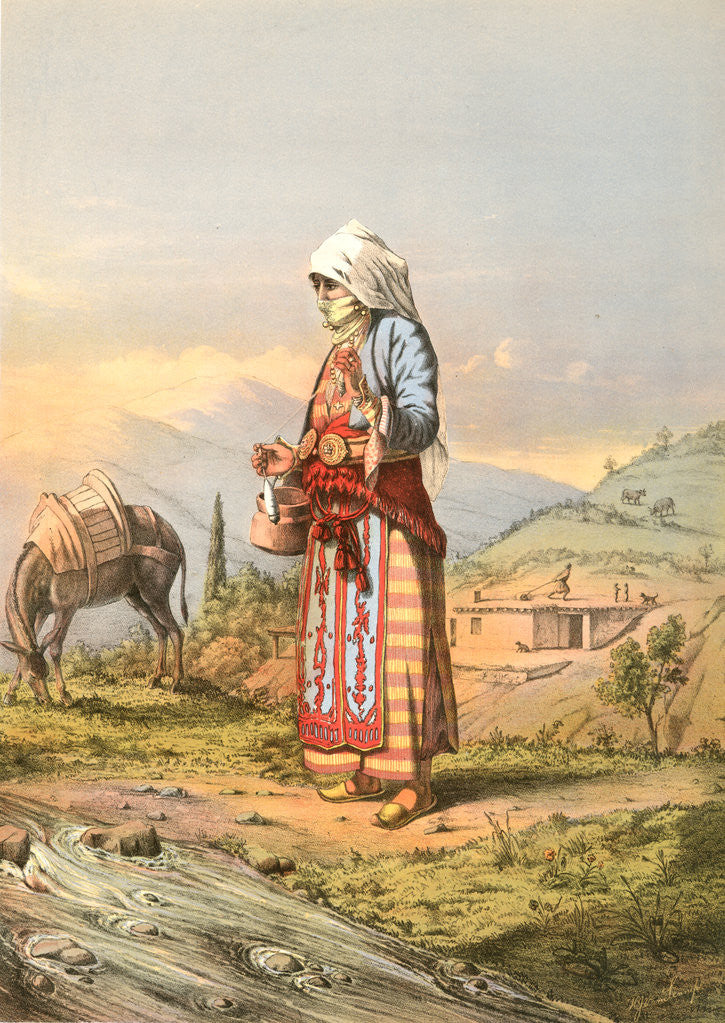 Detail of Armenian peasant woman, Travels through Turkey 1862 by Henry J. Van Lennep