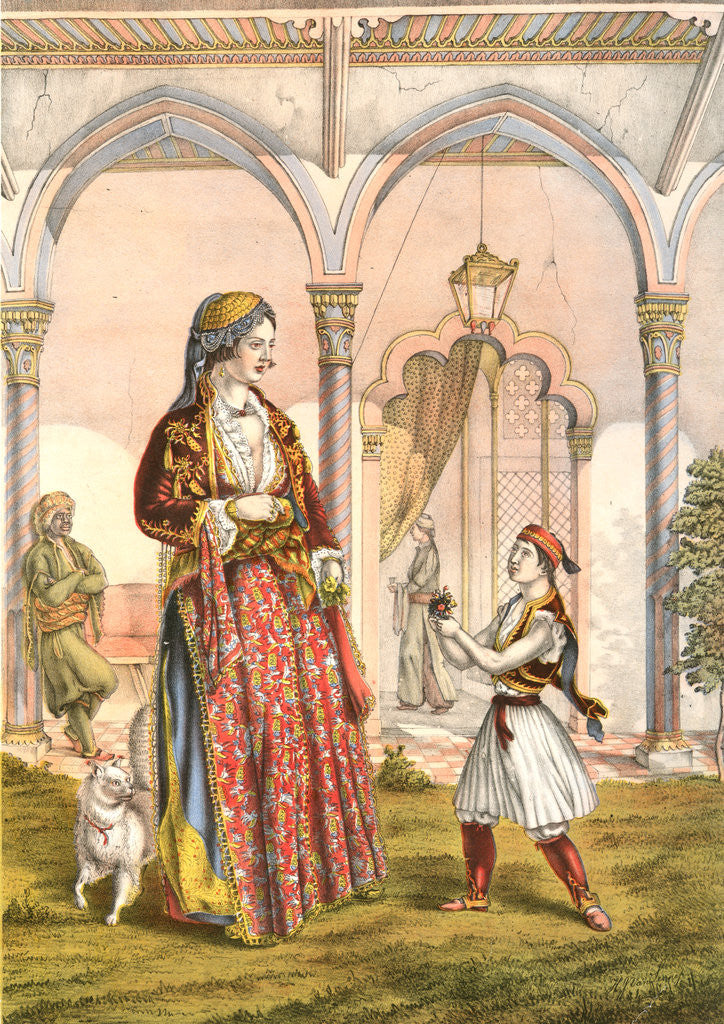 Detail of Turkish lady of rank, Turkey by Henry J. Van Lennep