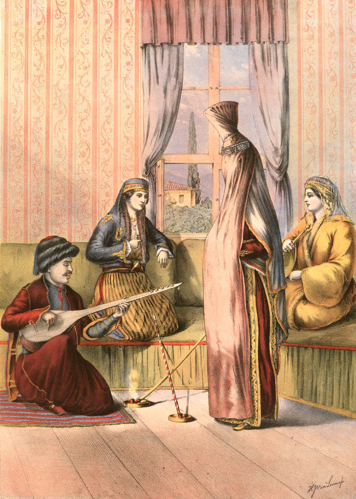 Detail of Armenian bride, Travels through Turkey 1862 by Henry J. Van Lennep