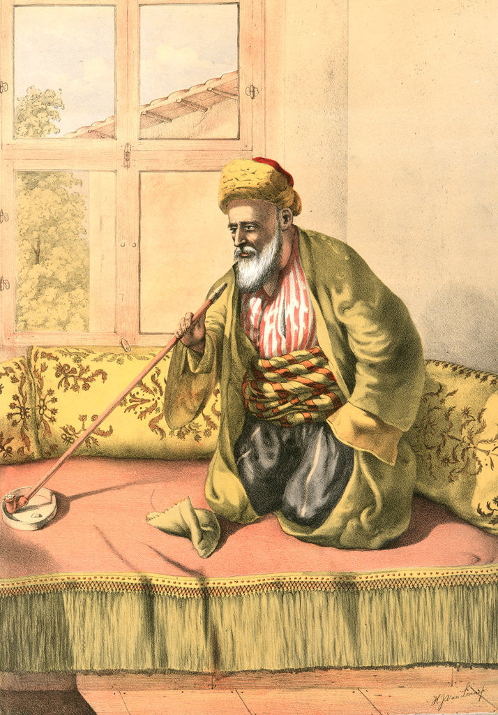 Detail of A Turkish effendi, man of high education and social standing in Turkey by Henry J. Van Lennep