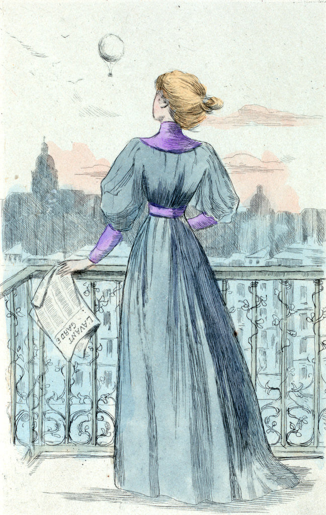 Detail of 1870, Women's fashion in nineteenth-century Paris by Henri Boutet