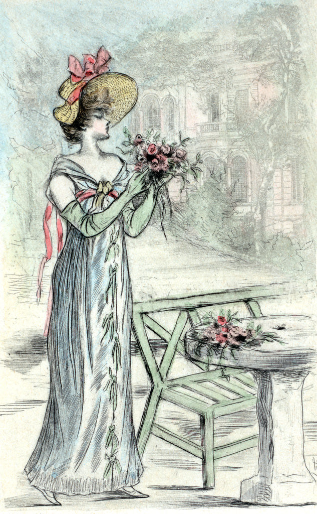 Detail of 1808, Women's fashion in nineteenth-century Paris by Henri Boutet