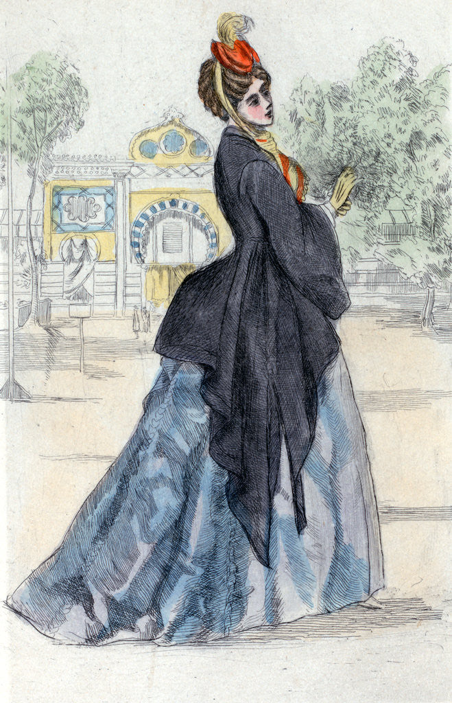 Detail of 1873, Women's fashion in nineteenth-century Paris by Henri Boutet