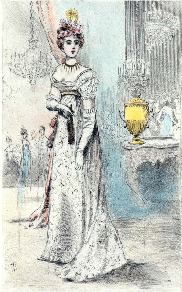 Detail of 1819, Women's fashion in nineteenth-century Paris by Henri Boutet