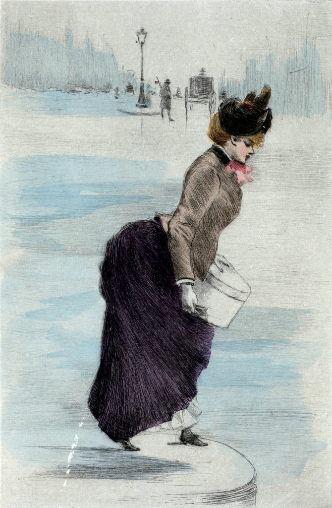 Detail of 1883, Women's fashion in nineteenth-century Paris by Henri Boutet